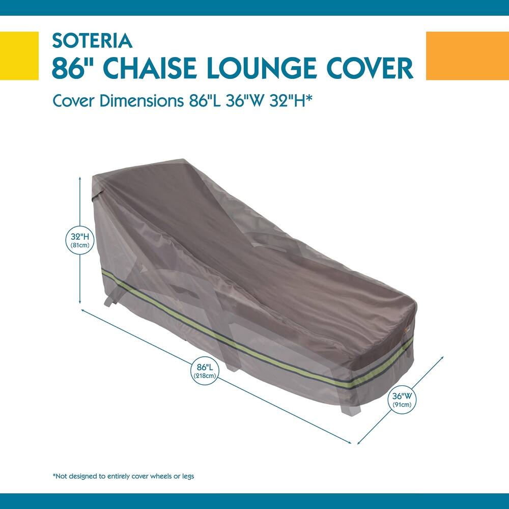 DUCKCOVERS Soteria Waterproof Outdoor Chaise Lounge Cover
