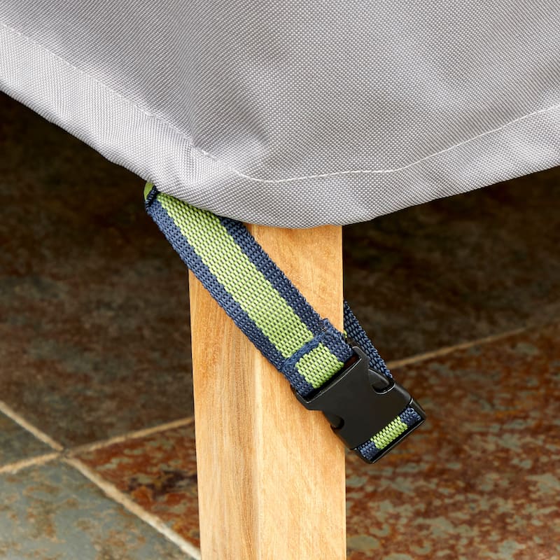 Duck Covers Soteria RainProof Rectangular/Oval Patio Table with Chairs Cover