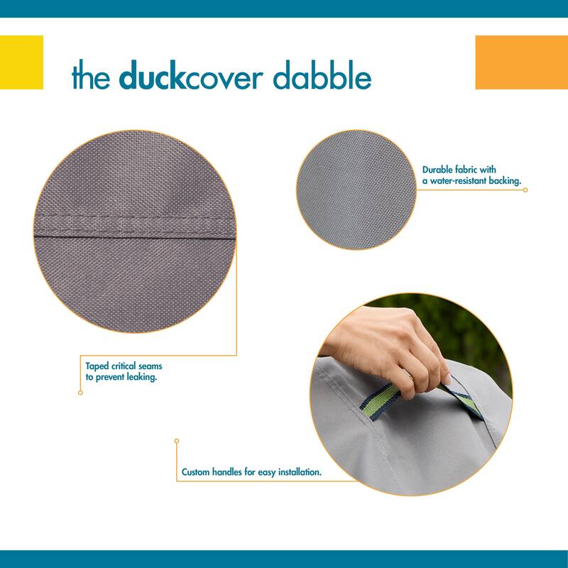 Duck Covers Soteria RainProof Rectangular/Oval Patio Table with Chairs Cover