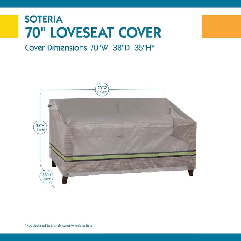 Duck Covers Soteria RainProof Patio Loveseat Cover - 70"w x 38"d x 35"h