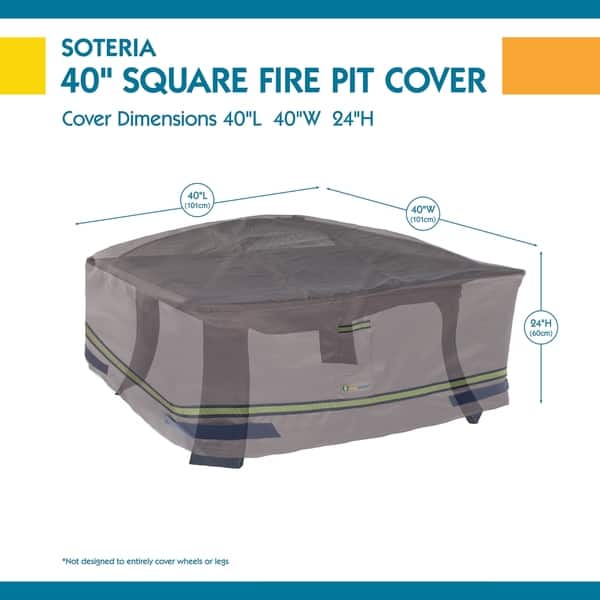 Duck Covers Soteria RainProof Square Fire Pit Cover On Sale Bed