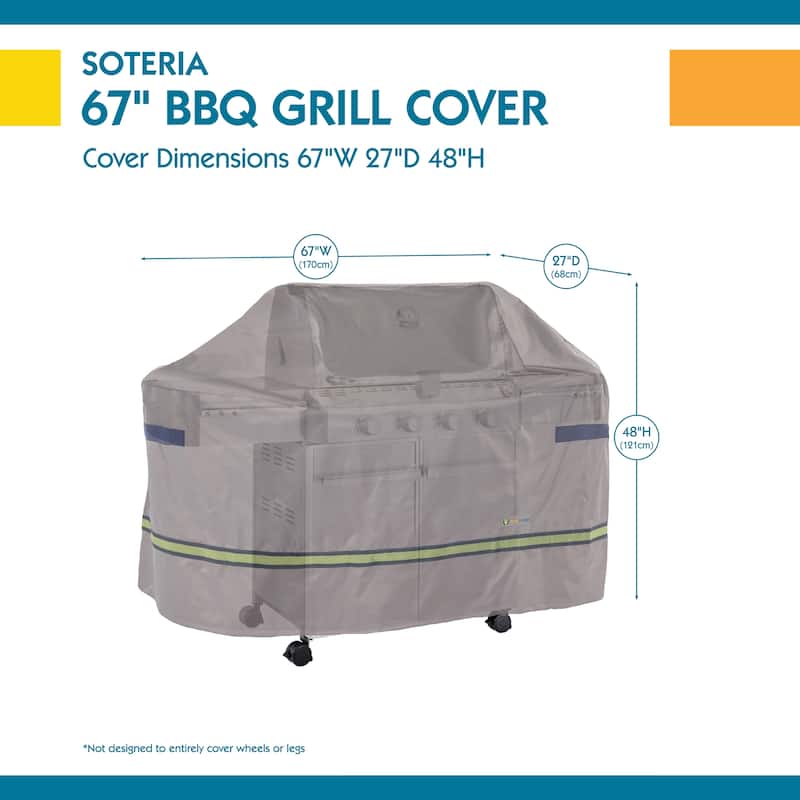 Duck Covers Soteria RainProof Grill Cover - 67"w x 27"d x 48"h
