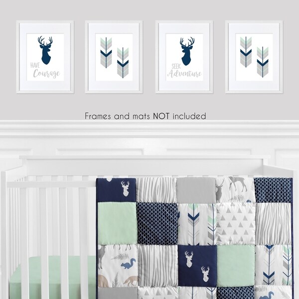 sweet jojo navy and mint woodsy