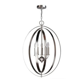 Woodbridge Lighting 17615 Camellia 5-light Pendant Chandelier (Nickel) - Chandeliers For Bedrooms by Overstock.com