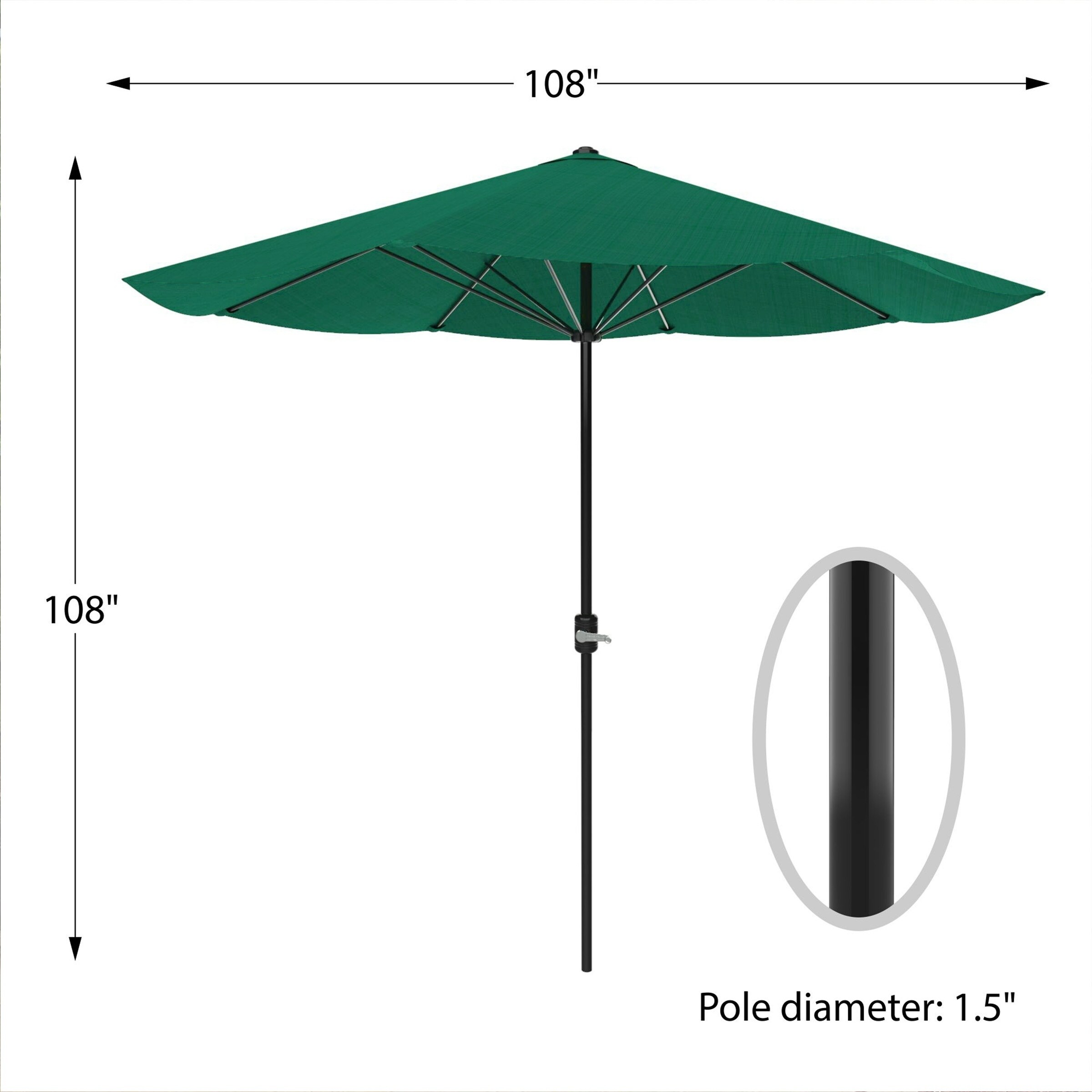 Shop Black Friday Deals On 9ft Patio Umbrella Outdoor Shade With Easy Crank By Pure Garden Base Not Included Overstock 22814865