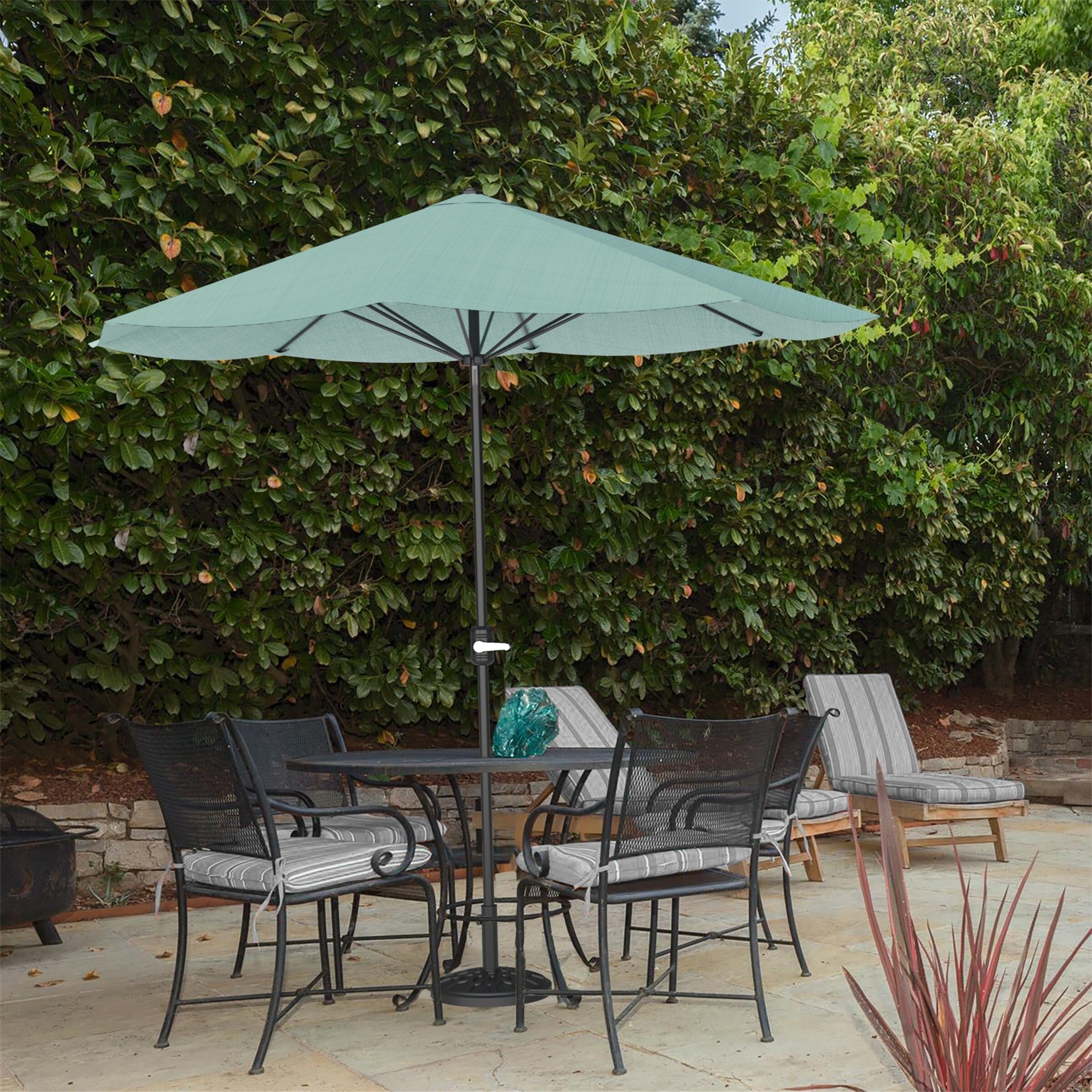 Shop Black Friday Deals On 9ft Patio Umbrella Outdoor Shade With Easy Crank By Pure Garden Base Not Included Overstock 22814865