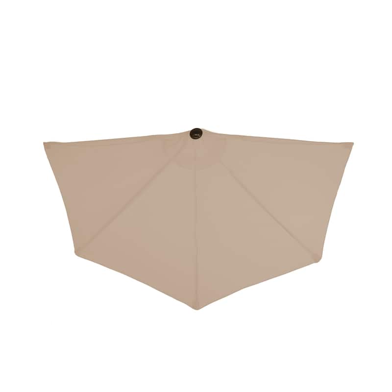 9ft Half Round Patio Umbrella with Easy Crank by Pure Garden, Base Not Included