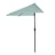preview thumbnail 20 of 28, 9ft Half Round Patio Umbrella with Easy Crank by Pure Garden, Base Not Included Dusty Green