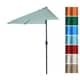 preview thumbnail 24 of 28, 9ft Half Round Patio Umbrella with Easy Crank by Pure Garden, Base Not Included