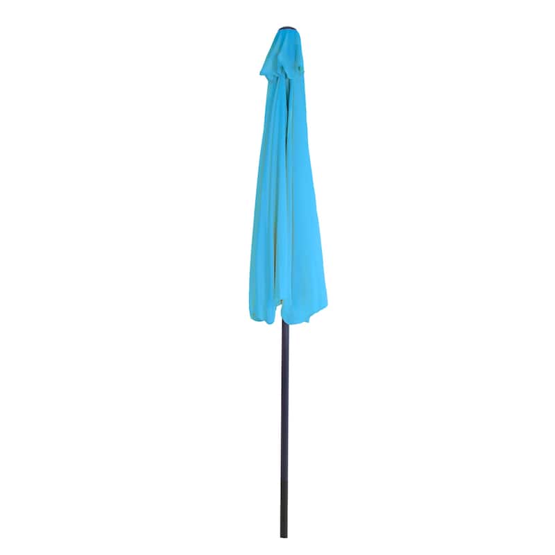 9ft Half Round Patio Umbrella with Easy Crank by Pure Garden, Base Not Included