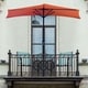 preview thumbnail 26 of 28, 9ft Half Round Patio Umbrella with Easy Crank by Pure Garden, Base Not Included