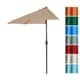 preview thumbnail 18 of 28, 9ft Half Round Patio Umbrella with Easy Crank by Pure Garden, Base Not Included