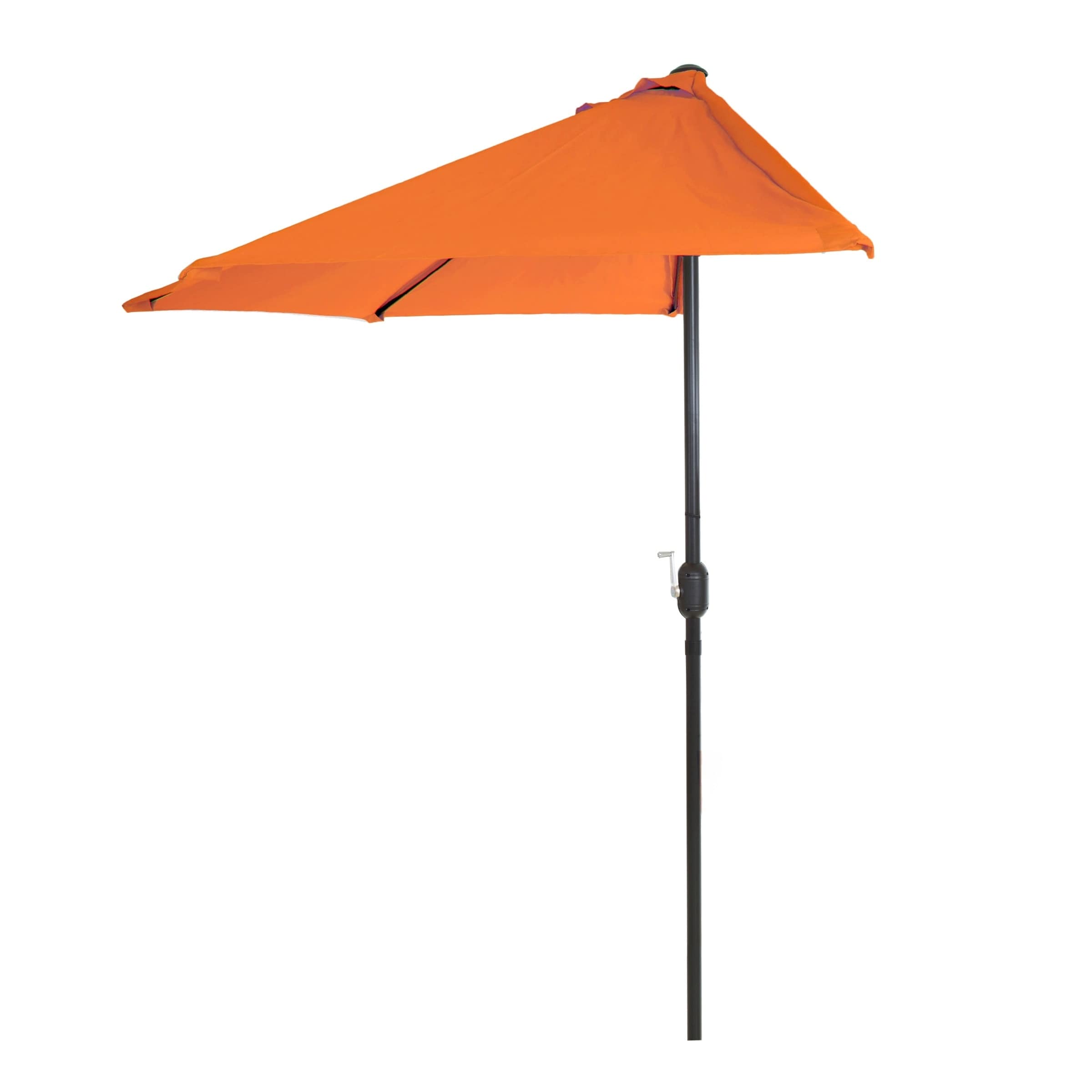 Shop Black Friday Deals On 9ft Half Round Patio Umbrella With Easy Crank By Pure Garden Base Not Included Overstock 22814867