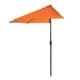 preview thumbnail 4 of 28, 9ft Half Round Patio Umbrella with Easy Crank by Pure Garden, Base Not Included Terracotta