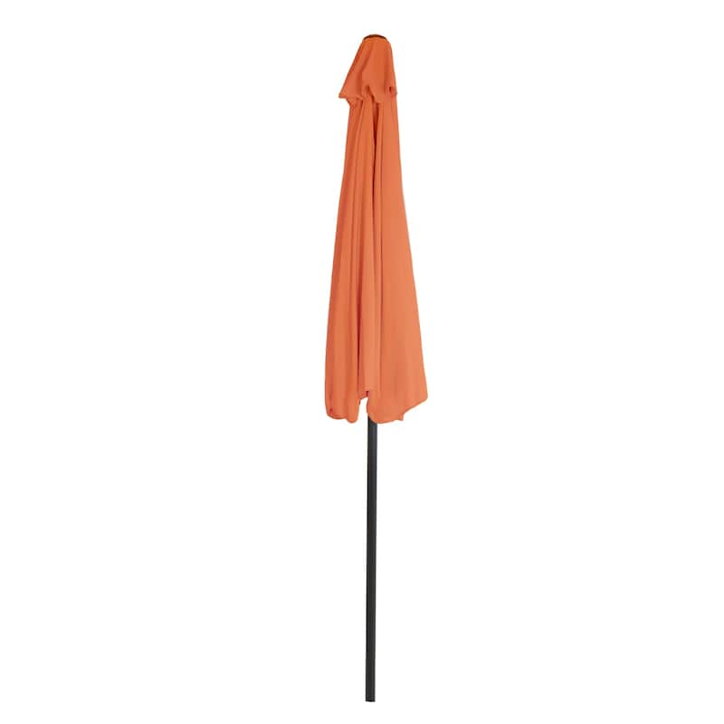 9ft Half Round Patio Umbrella with Easy Crank by Pure Garden, Base Not Included