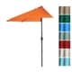 preview thumbnail 29 of 28, 9ft Half Round Patio Umbrella with Easy Crank by Pure Garden, Base Not Included