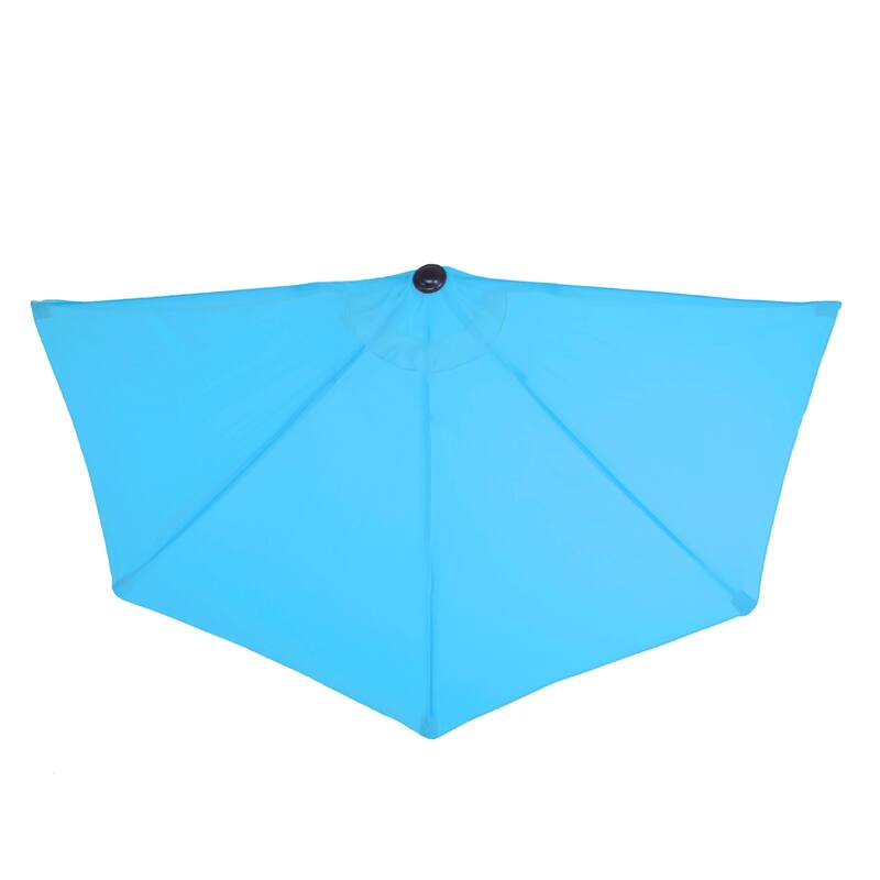 9ft Half Round Patio Umbrella with Easy Crank by Pure Garden, Base Not Included
