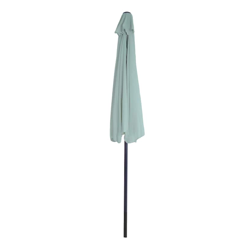 9ft Half Round Patio Umbrella with Easy Crank by Pure Garden, Base Not Included