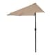 preview thumbnail 3 of 28, 9ft Half Round Patio Umbrella with Easy Crank by Pure Garden, Base Not Included Sand