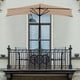 preview thumbnail 14 of 28, 9ft Half Round Patio Umbrella with Easy Crank by Pure Garden, Base Not Included