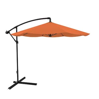 10ft Cantilever Easy Crank Umbrella by Pure Garden, Base Included