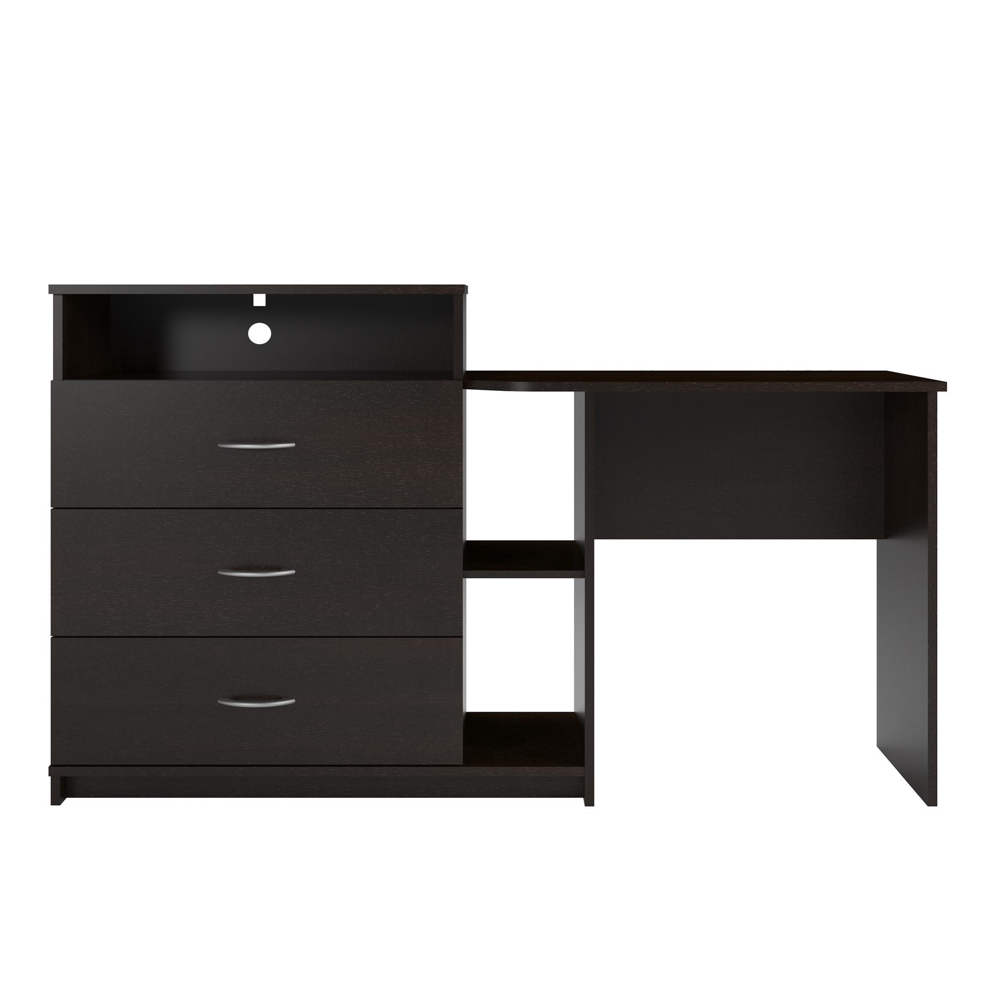 Shop Porch Den Alyssa Espresso 3 In 1 Media Dresser And Desk