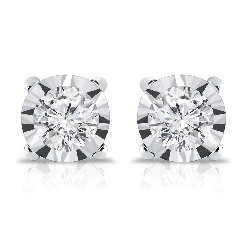 Auriya 1/6ctw Round Diamond Stud Earrings VS Miracle Baskets 14k Gold (G-H, VS1-VS2)