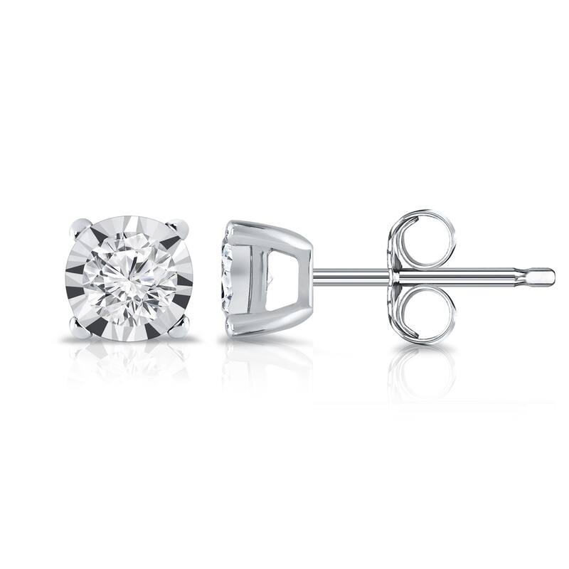 Auriya 1/6ctw Round Diamond Stud Earrings VS Miracle Baskets 14k Gold (G-H, VS1-VS2)