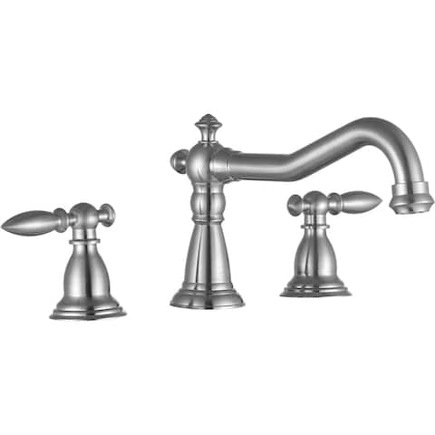 ANZZI Patriarch 8" Widespread Bathroom Sink Faucet in Brushed Nickel