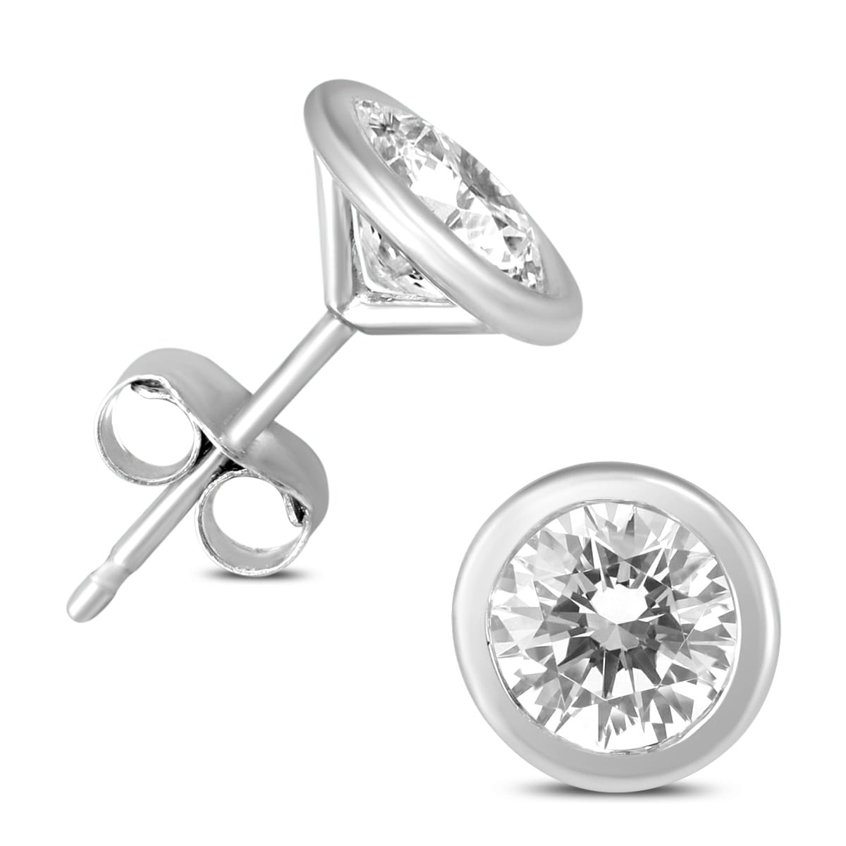 2 carat total weight diamond earrings