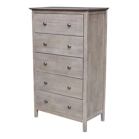 Chest With 5 Drawers Washed Gray Taupe By Cheap On Bar
