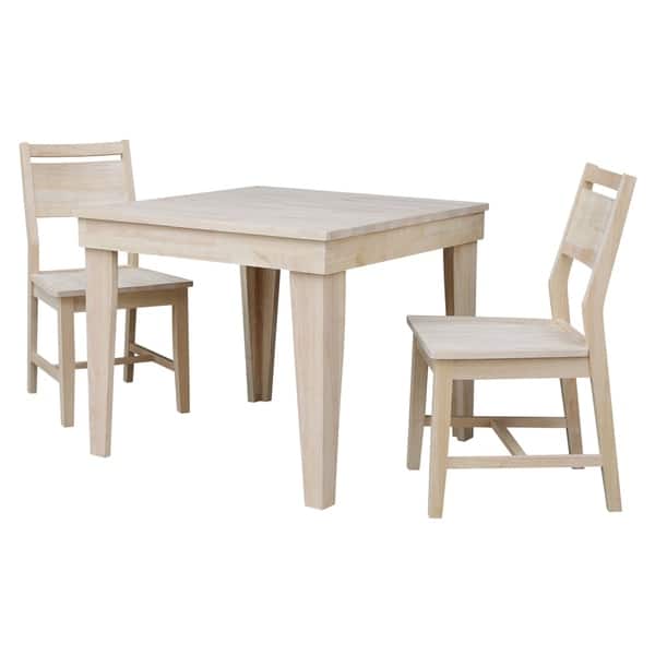 Shop Aspen Solid Wood Dining Table With 2 Aspen Panel Chairs