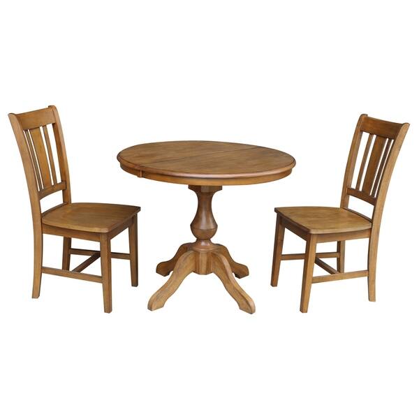 36 Round Dining Table With 12 Leaf And 2 San Remo Chairs 36 Round Dining Table With 12