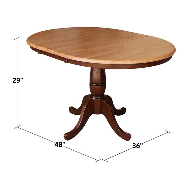 36 Round Dining Table With 12 Leaf And 2 Madrid Chairs Cinnamon   36 Round Dining Table With 12 Leaf And 2 Madrid Chairs Cinnamon Espresso 3 Piece Set Dfb2d368 6be7 467a 8599 F7192ca4ac74 600 