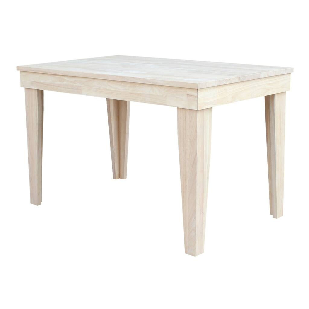Aspen Solid Wood Top Dining Table - Unfinished