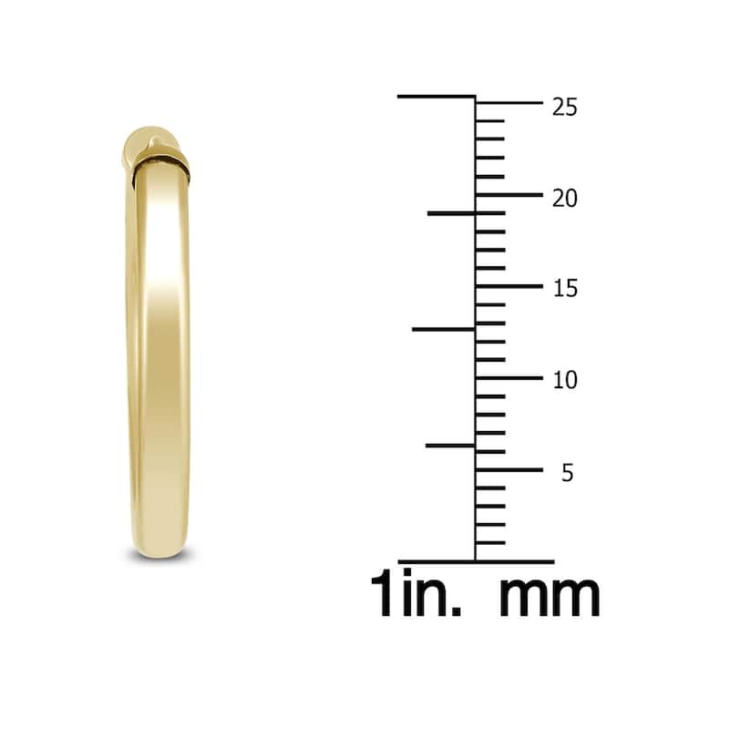 Marquee Jewels 24MM 14K Yellow Gold Filled Endless Hoop Earrings (3mm Gauge)