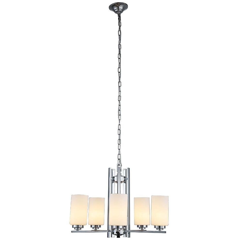 OVE Decors Joseph 5-Light Chrome LED Chandelier - Chandeliers For Bedrooms by Overstock.com