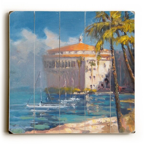 Casino Catalina - Planked Wood Wall Decor by Wade Koniakowsky