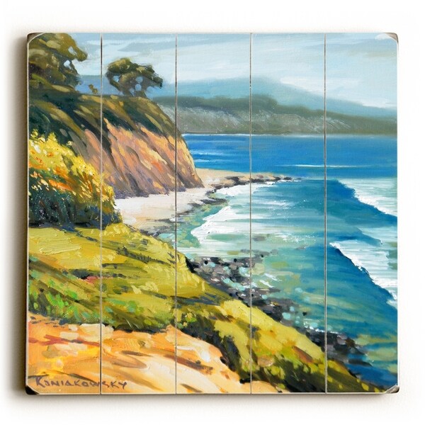 Carpinteria Bluffs - Planked Wood Wall Decor by Wade Koniakowsky