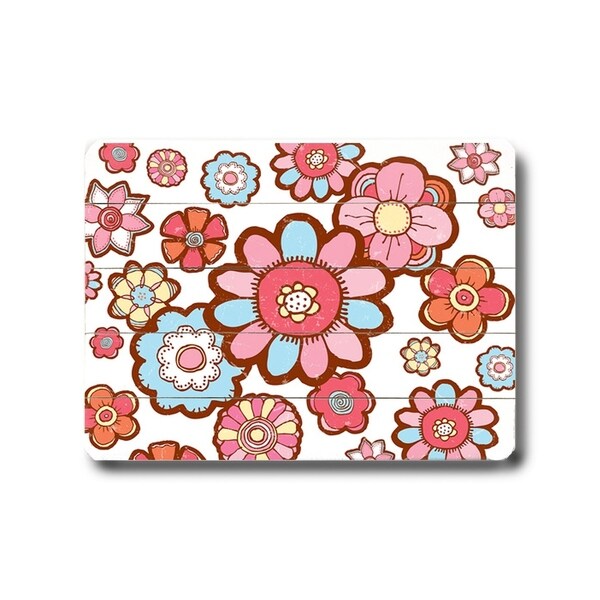 Flower Hill - Planked Wood Wall Decor by Peter Horjus
