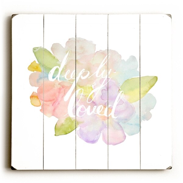 Deeply Loved - Planked Wood Wall Decor by Jennifer Rizzo Design