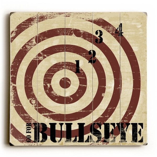 Go for Bullseye - Planked Wood Wall Decor by Misty Diller