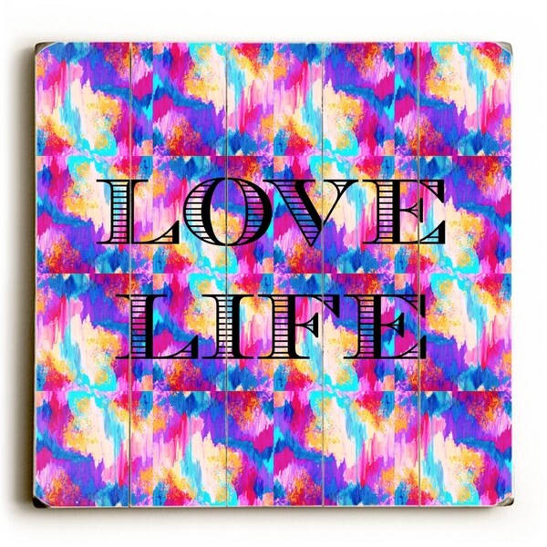 Love Life - Multi Planked Wood Wall Decor by Julia Di Sano