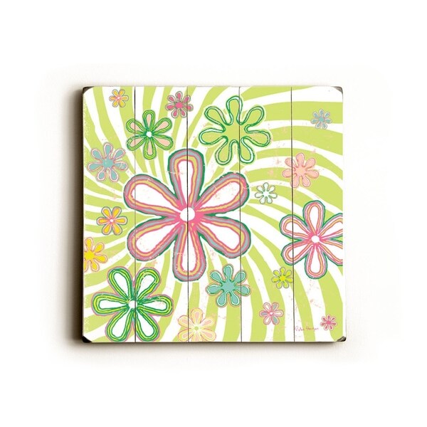 Flower Sky - Planked Wood Wall Decor by Peter Horjus