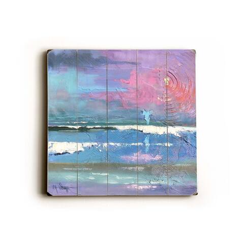 Watch the waves - Planked Wood Wall Decor by Carol Schiff
