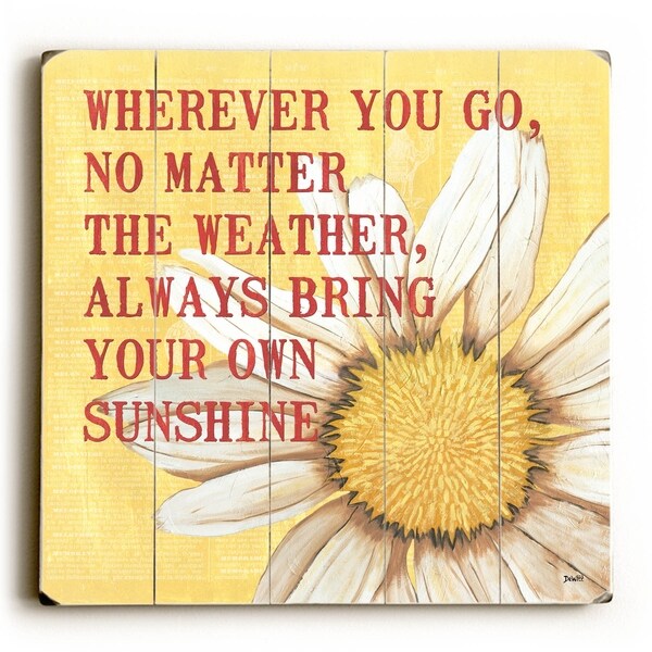 Wherever You Go - Planked Wood Wall Decor by Debbie DeWitt