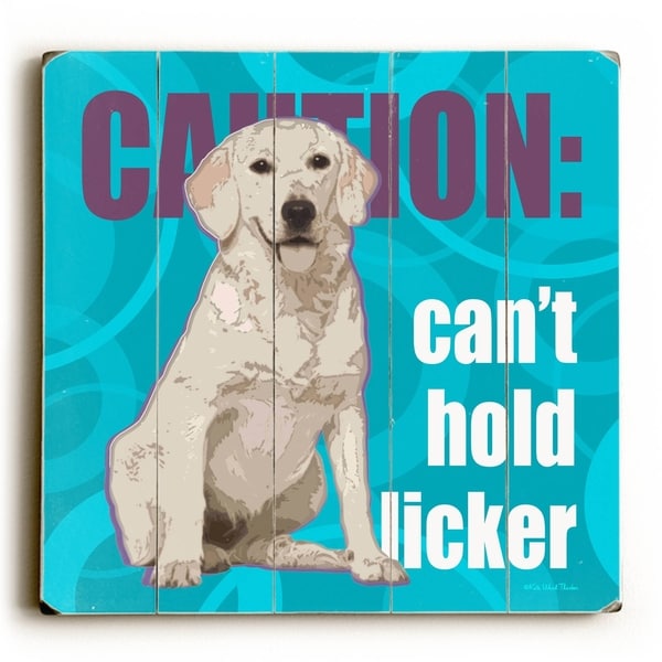 Caution - Planked Wood Wall Decor by Kate Ward Thacker
