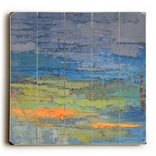 Rainy Day In Albany - Multi Planked Wood Wall Decor by Carol Schiff