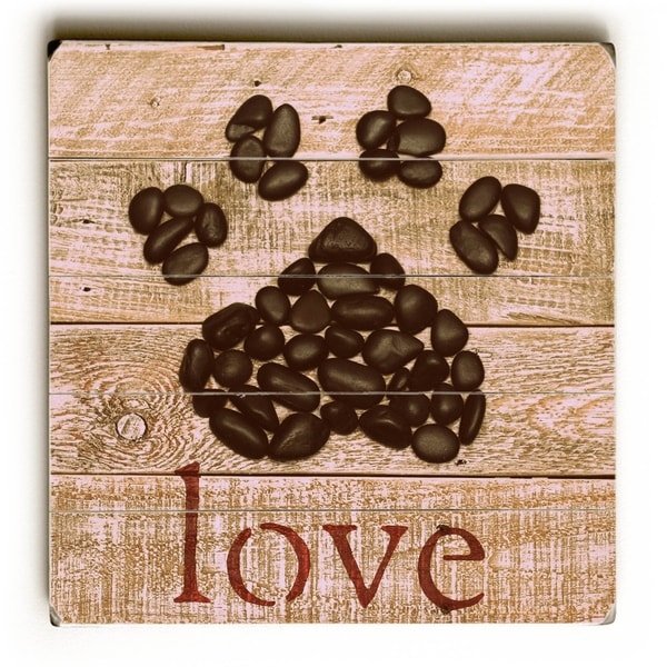 Love - Planked Wood Wall Decor by Mainline Art