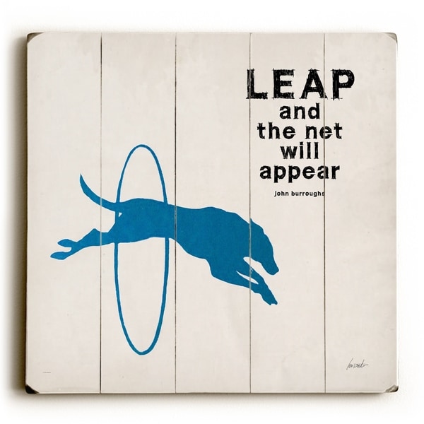 Leap - Planked Wood Wall Decor by Lisa Weedn